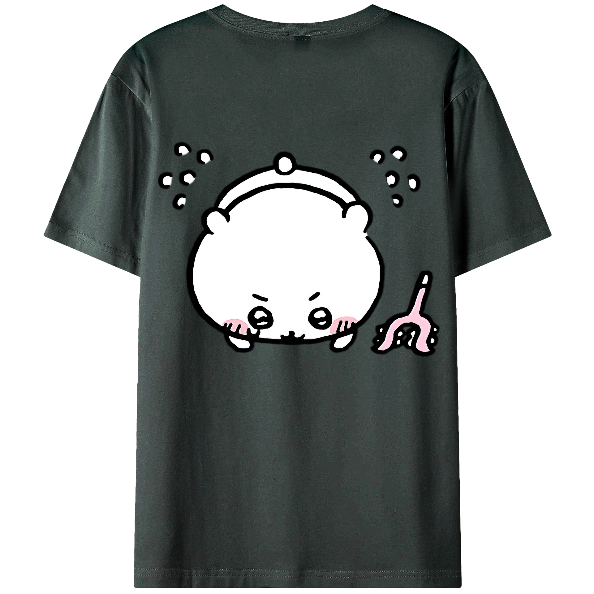 （画像用） ちいかわ ちいかわ Chii-kawa chiikawa 綿100％ メンズ半袖Tシャツ（バックプリント） 通気性